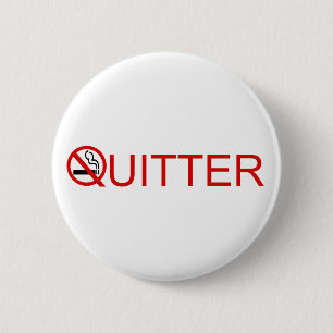 Badge Rond 5 Cm Bouton Quitter