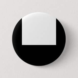 Badge Rond 5 Cm Bouton R du Carré noir blanc de conception minimal