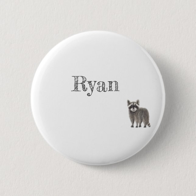 Badge Rond 5 Cm Bouton Racon mignon (Devant)