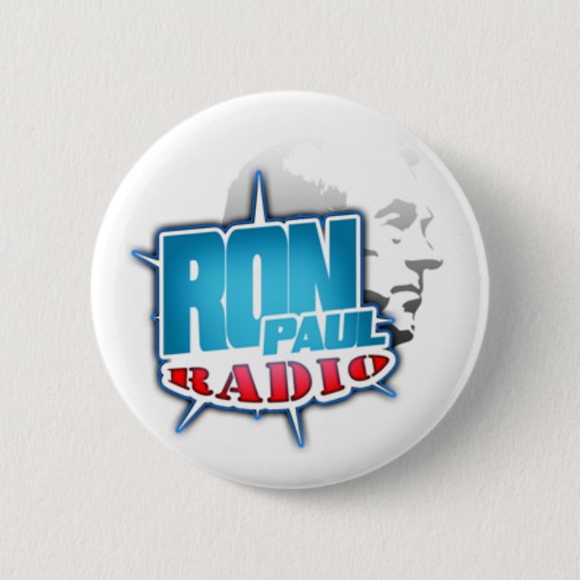 Badge Rond 5 Cm Bouton radio de Ron Paul (Devant)