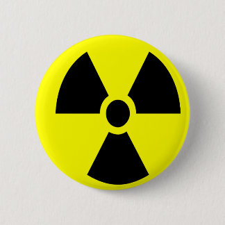 Badge Rond 5 Cm Bouton radioactif