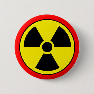 Badge Rond 5 Cm Bouton radioactif