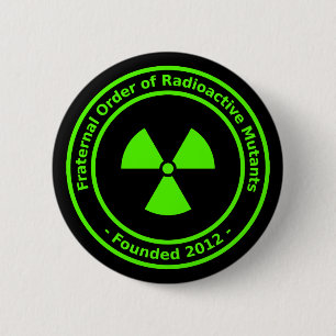 Badge Rond 5 Cm Bouton radioactif de mutants