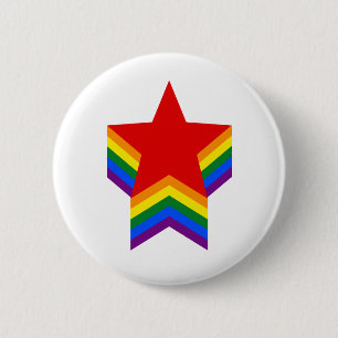 Badge Rond 5 Cm Bouton Rainbow pride