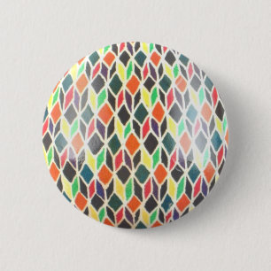 Badge Rond 5 Cm Bouton Rainbow Star