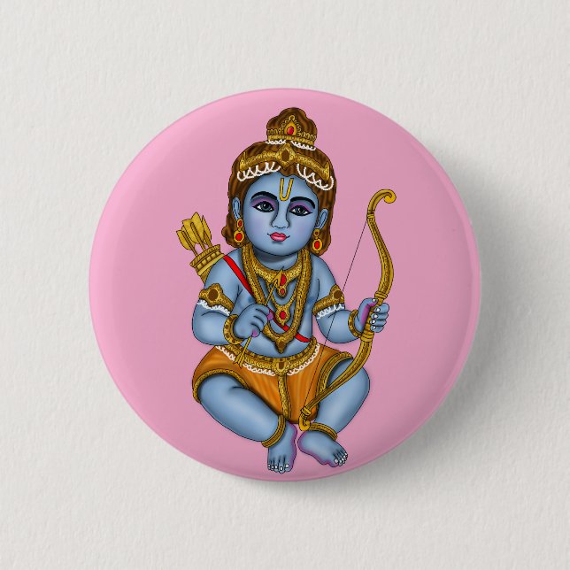 Badge Rond 5 Cm Bouton Rama enfant (Devant)