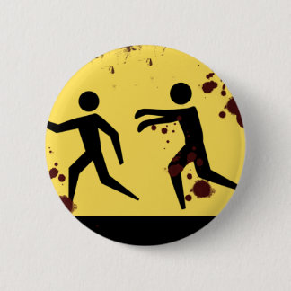 Badge Rond 5 Cm Bouton rapide sanglant de zombis