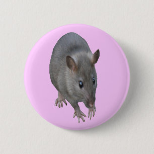 Badge Rond 5 Cm Bouton Rat