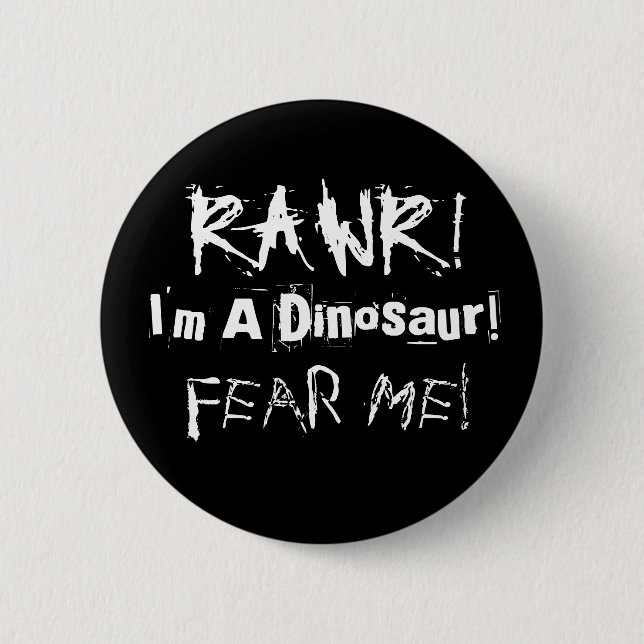 Badge Rond 5 Cm Bouton Rawr (Devant)