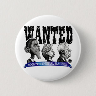 Badge Rond 5 Cm Bouton Recherché d'élection