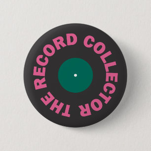 Badge Rond 5 Cm Bouton record de collecteur
