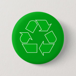 Badge Rond 5 Cm Bouton Recyclage