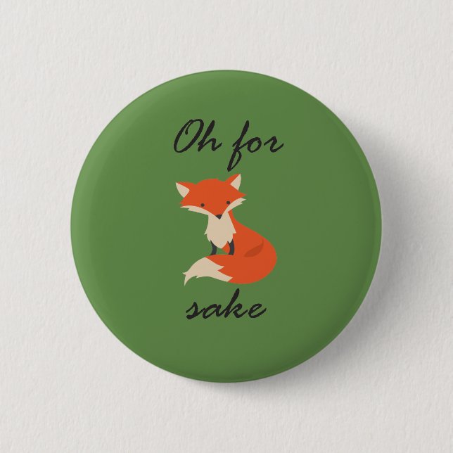 Badge Rond 5 Cm Bouton Renard Sake (Devant)
