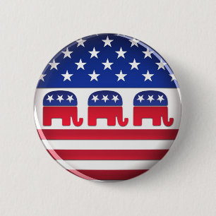 Badge Rond 5 Cm Bouton républicain de vote - bouton