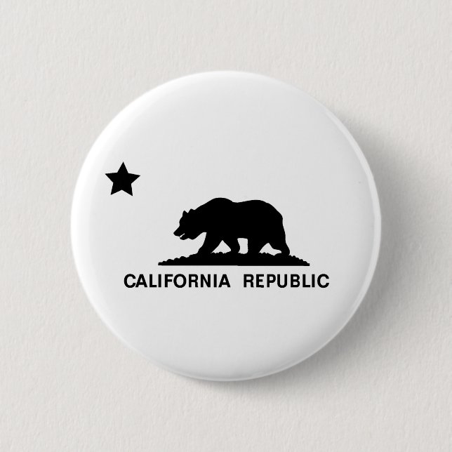 Badge Rond 5 Cm Bouton République de Californie (Devant)