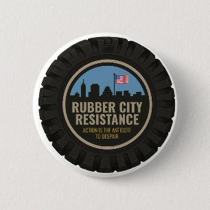 Badge Rond 5 Cm Bouton Résistance en caoutchouc - Nouveau logo