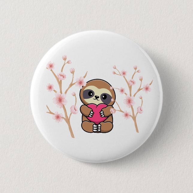 Badge Rond 5 Cm Bouton Ressort (Devant)