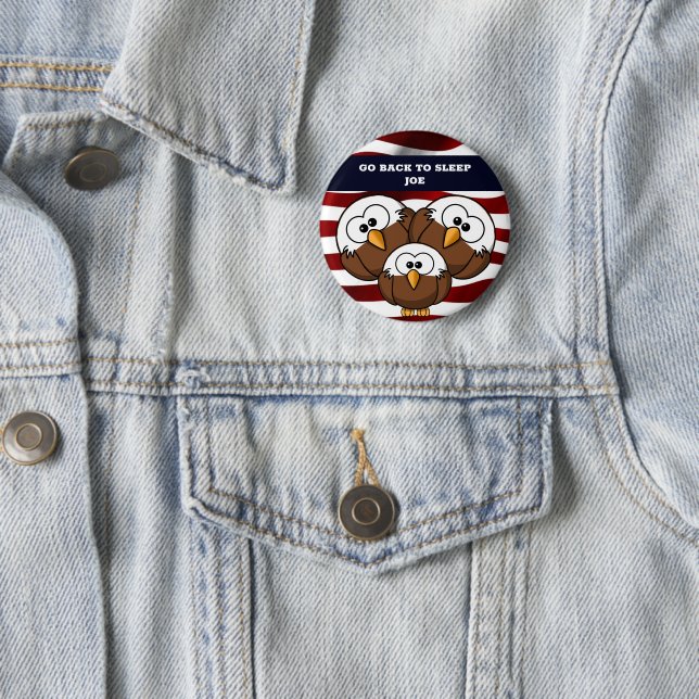 BADGE ROND 5 CM BOUTON "RETOURNER POUR DORMIR" (En situation)