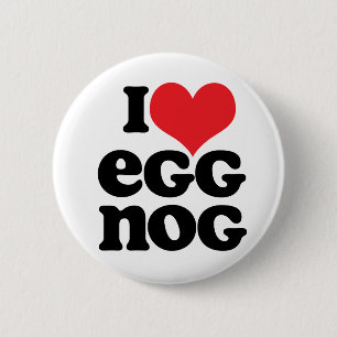 Badge Rond 5 Cm Bouton Retro I Love Oeuf Nog