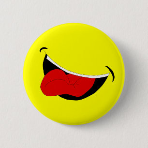 Badge Rond 5 Cm Bouton riant de bouche