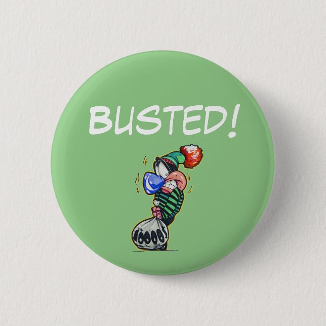 Badge Rond 5 Cm Bouton Robber Bank (Devant)