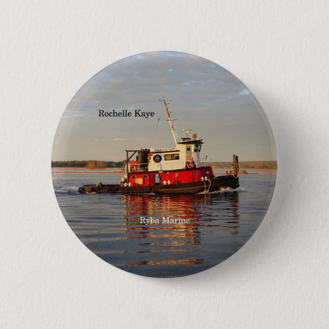 Badge Rond 5 Cm Bouton Rochelle Kaye (Devant)