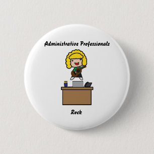 Badge Rond 5 Cm Bouton Rocher (Blonde) des administrateurs