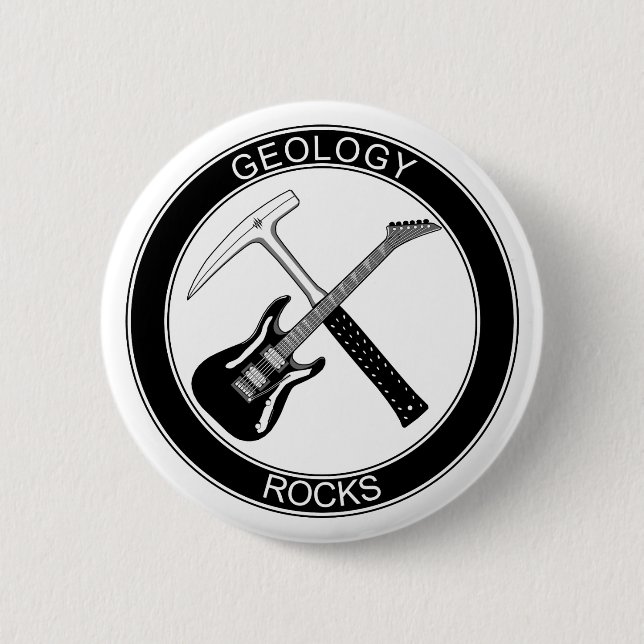 Badge Rond 5 Cm Bouton Rocks de géologie (Devant)