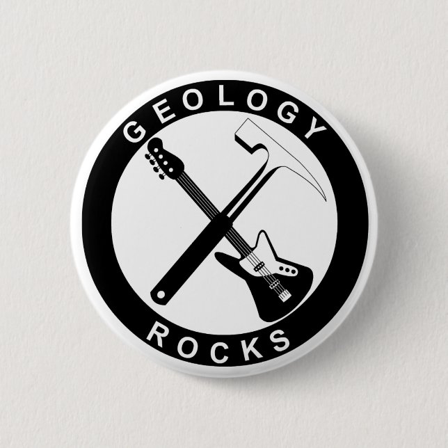 Badge Rond 5 Cm Bouton Rocks de géologie (Devant)
