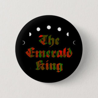 Badge Rond 5 Cm Bouton Roi Émeraude