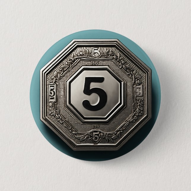 Badge Rond 5 Cm Bouton rond (Devant)