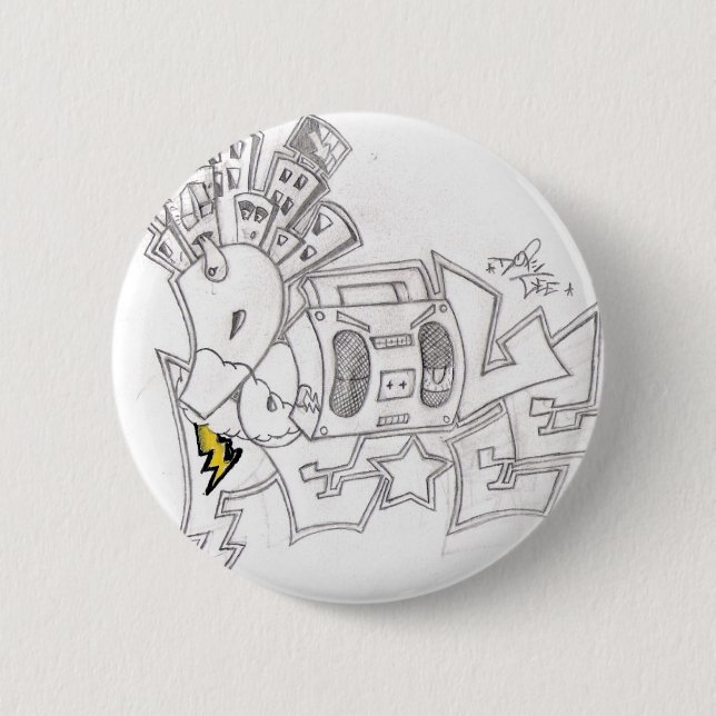 Badge Rond 5 Cm Bouton rond (Devant)