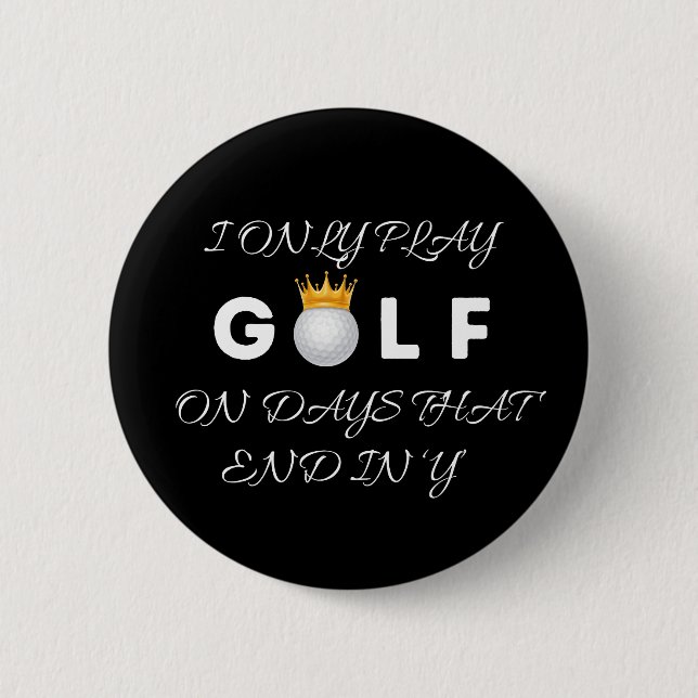 Badge Rond 5 Cm Bouton rond avec design golf (Devant)