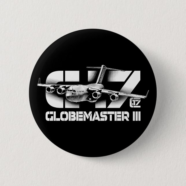 Badge Rond 5 Cm Bouton rond C-17 Globemaster III (Devant)