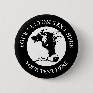 Badge Rond 5 Cm Bouton rond classique de texte personnalisé de vac