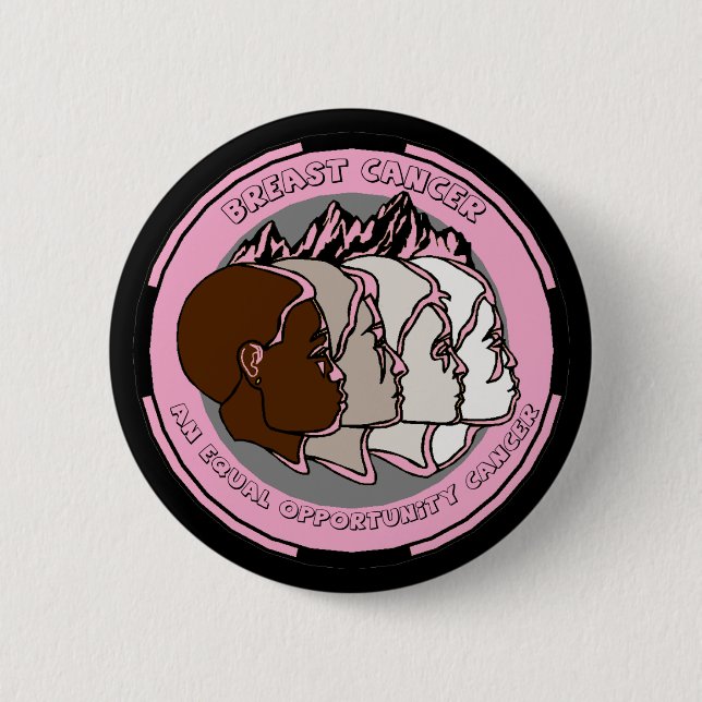 Badge Rond 5 Cm Bouton rond - conscience de cancer du sein (Devant)