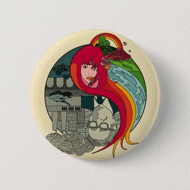 Badge Rond 5 Cm Bouton rond - customisé (Devant)