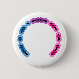 Badge Rond 5 Cm Bouton rond d'arc bisexuel de code Morse