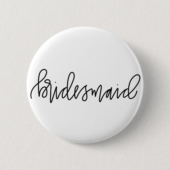 Badge Rond 5 Cm Bouton rond de 2¼ pouces de calligraphie de la ser (Devant)