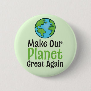 Badge Rond 5 Cm Bouton rond de 2¼ pouces, norme Planet Great Again