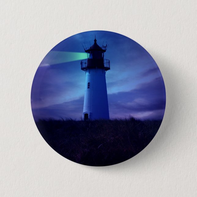 Badge Rond 5 Cm Bouton rond de balise de phare (Devant)