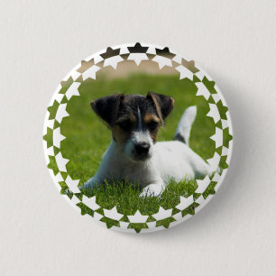 Badge Rond 5 Cm Bouton rond de chiot de Jack Russell