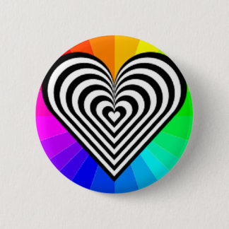 Badge Rond 5 Cm Bouton rond de coeur