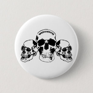 Badge Rond 5 Cm Bouton rond de crânes de Wreckhouse