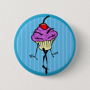 BADGE ROND 5 CM BOUTON ROND DE FEMME CUPCAKE DE CARTOON FILLE CUPC