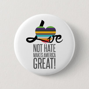 Badge Rond 5 Cm Bouton rond de la haine d'amour pas (SWM)