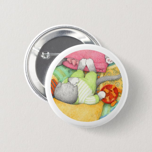 Badge Rond 5 Cm Bouton rond de la KITTY CRACKERS GOLDFISH (Devant & derrière)