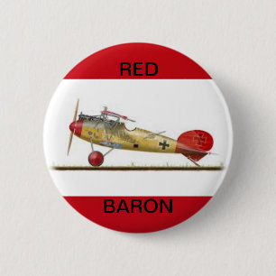 Badge Rond 5 Cm Bouton rond de l'avion Red Baron