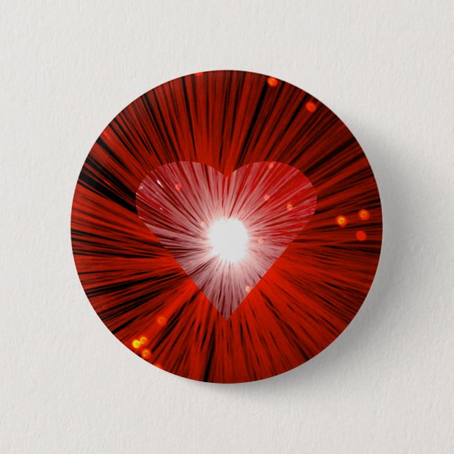 Badge Rond 5 Cm Bouton rond de Red Heart (Devant)