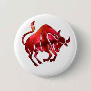 Badge Rond 5 Cm Bouton rond de symbole de Taureau